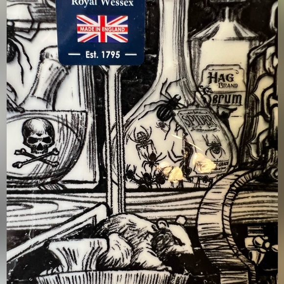 Halloween Laboratory Boiling Eyeballs Dinner Plate Apothecary Rats Poison Bottle - Picture 5 of 16